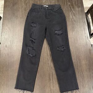 Black PacSun High Rise Straight Jean